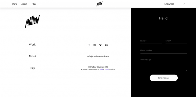 footer form example