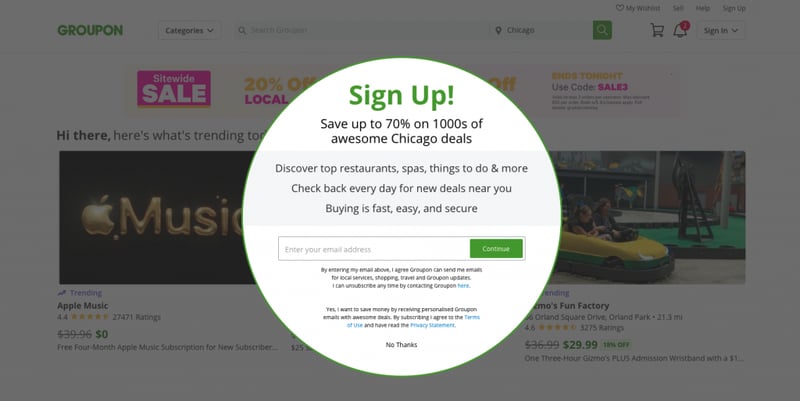 Groupon Urgency Excitement Form Example Form Design: Ux Strategies And Best Practices 2
