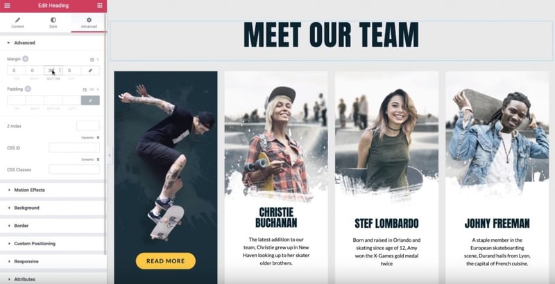 Fourth Section Meet Our Team How To Create A Homepage For Your Business With Elementor 4