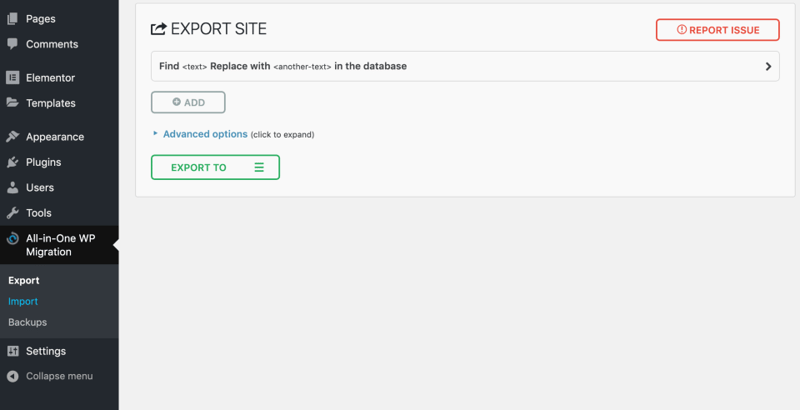 Staging Wp Live Site Export Migration