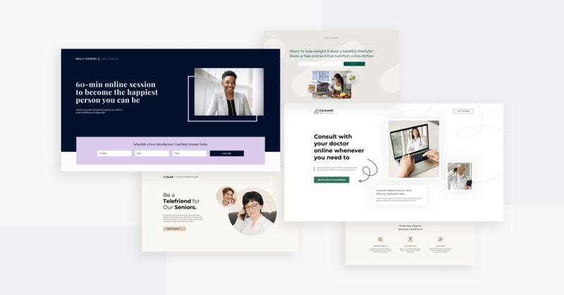Personal And Wellbeing Services Meet Our New Landing Page Templates For Online Businesses 2