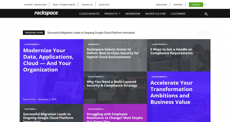 Rackspace Blog 25 Best Wordpress Websites Examples That You’ll Definitely Recognize 13