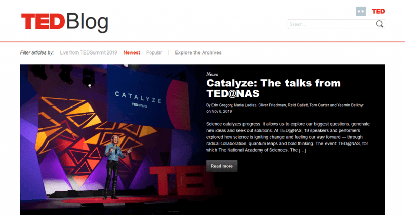 Ted Blog 25 Best Wordpress Websites Examples That You’ll Definitely Recognize 1