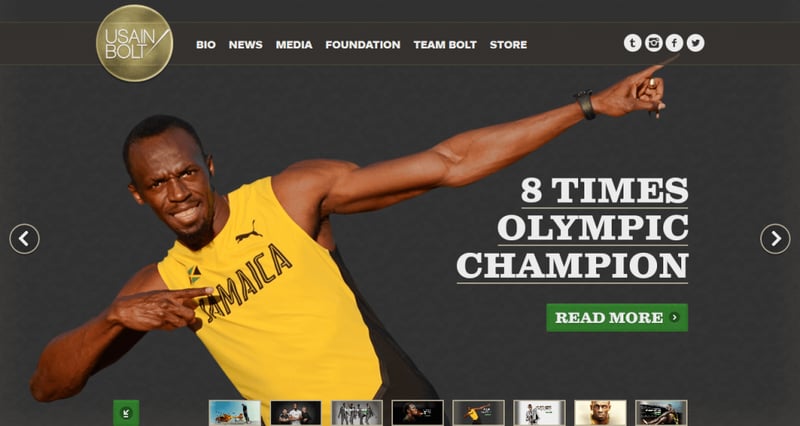 Usain Bolt 25 Best Wordpress Websites Examples That You’ll Definitely Recognize 12