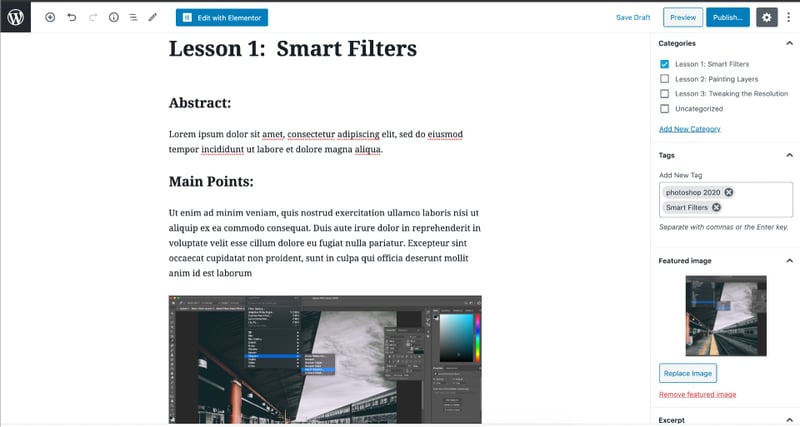 Wordpress Post Edit Lesson Online Elementor Monday Masterclass: How To Create, Set Up &Amp; Launch An Online Course Website Wordpress Post Edit Lesson Online Elementor Monday Masterclass: How To Create, Set Up &Amp; Launch An Online Course Website 2