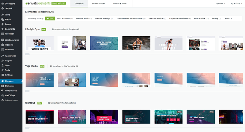 Envato Elements Templates How To Create A Wordpress Website With Elementor 6