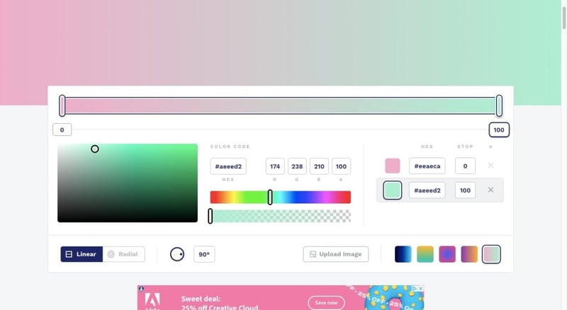 16 Cssgradient 2 Color Gradient Como Utilizar Gradientes No Design Web: Tendências E Exemplos 15