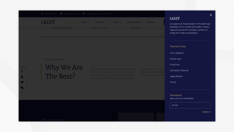 Popup Mobile Monthly Template Kits #4: The Law Firm Template Kit Popup Mobile Monthly Template Kits #4: The Law Firm Template Kit 4