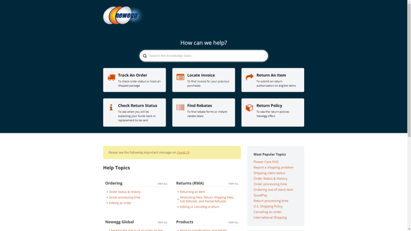 newegg-help-center