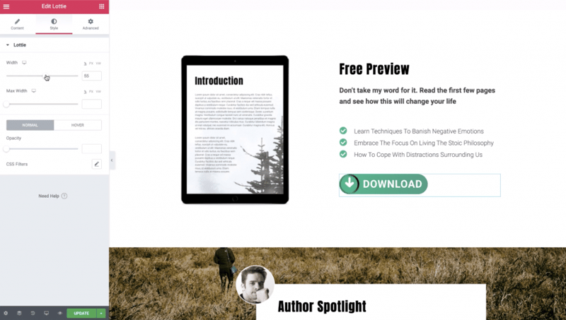 Lottie Style Tab Screenshot 2 How To Add An Animated Download Button On Wordpress 1
