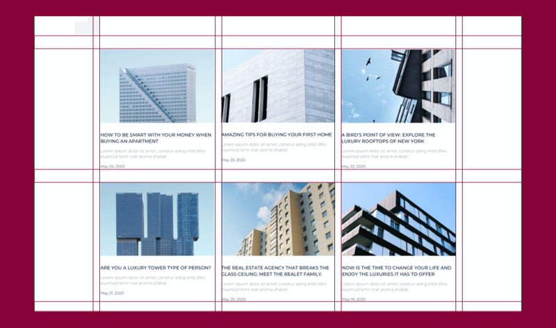 modular grid example elementor