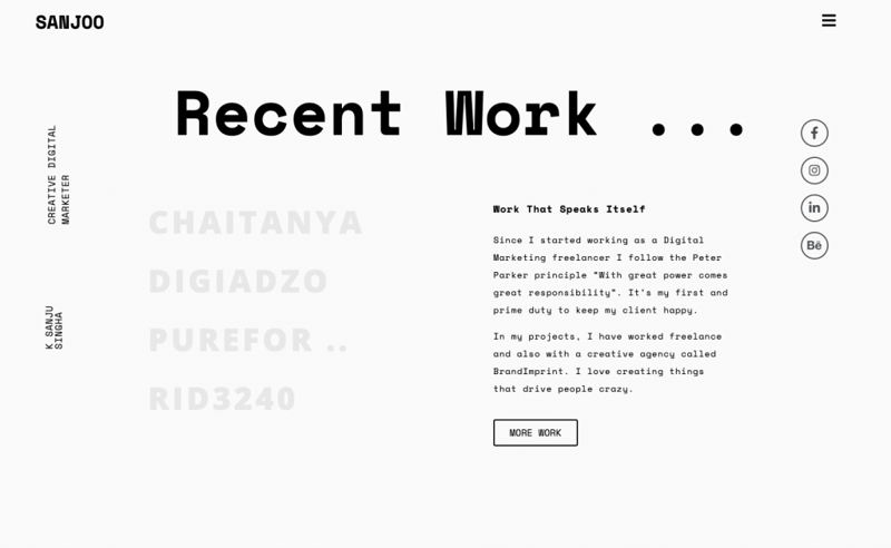 Sanjoo Portfolio Example