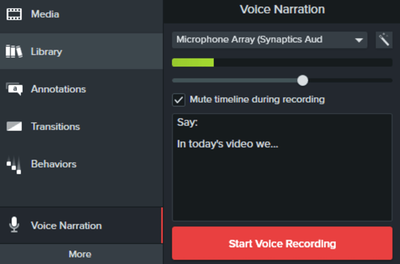 Camtasia 3 Voice Narration The Tools We Love: Camtasia Camtasia 3 Voice Narration The Tools We Love: Camtasia 3