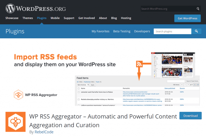 WP RSS Aggregator