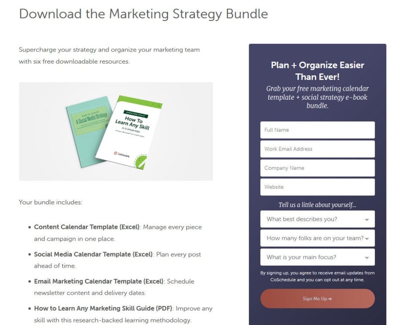 Coschedule Landing Page 10 Inspiring Exit Intent Popup Examples Coschedule Landing Page 10 Inspiring Exit Intent Popup Examples 6