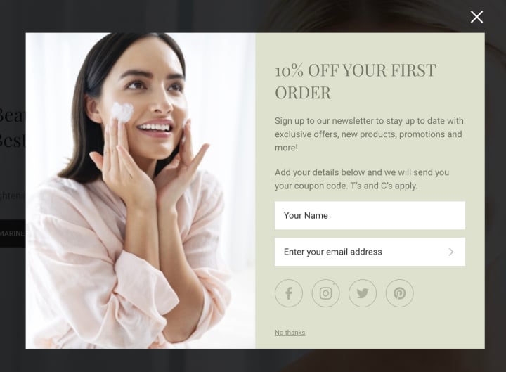 Offrez Un Coupon à Votre Liste De Diffusion En éChange D'Un Abonnement. 