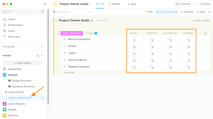 9 Clickup List View To Outline Project Contributors Le Guide Complet De La Gestion De Projet De Design 9 Clickup List View To Outline Project Contributors Le Guide Complet De La Gestion De Projet De Design 9