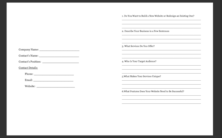 7 Website Design Questionnaire Sample How To Create A Web Design Workflow: A Complete Guide 7