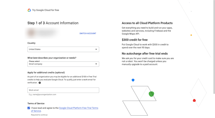 7 Add Account Info Google Cloud What Is Google Cloud Hosting For Wordpress? 7
