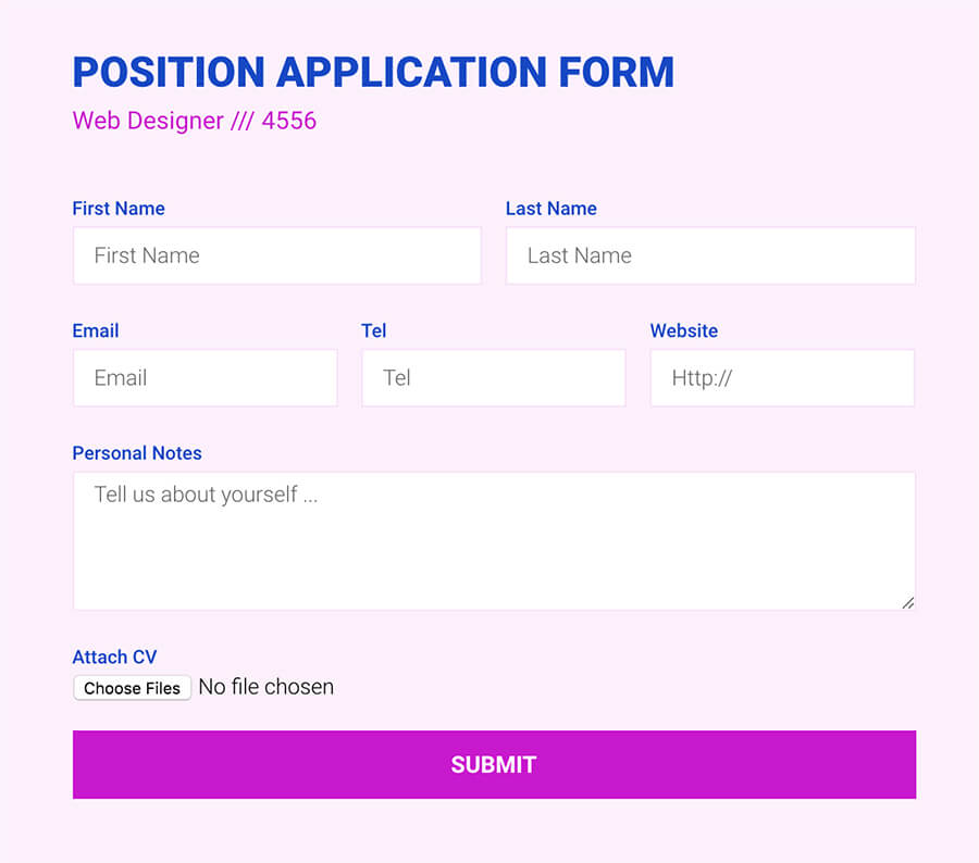 Form file upload field