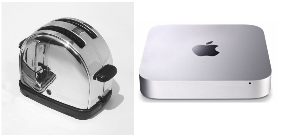 Modern Minimalist Design Apple Mac Mini Classic Sunbeam Toaster