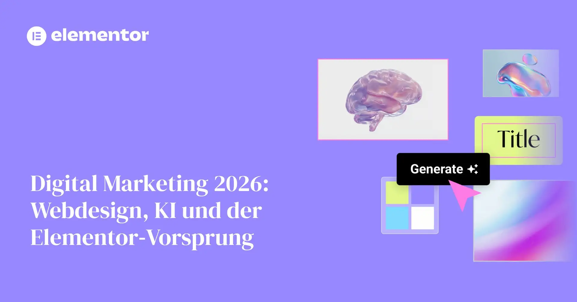 Klares, performantes Website‑Layout mit Accessibility‑Icons – Webdesign‑Trends 2026 Alternative mit sichtbarem Elementor-Bezug