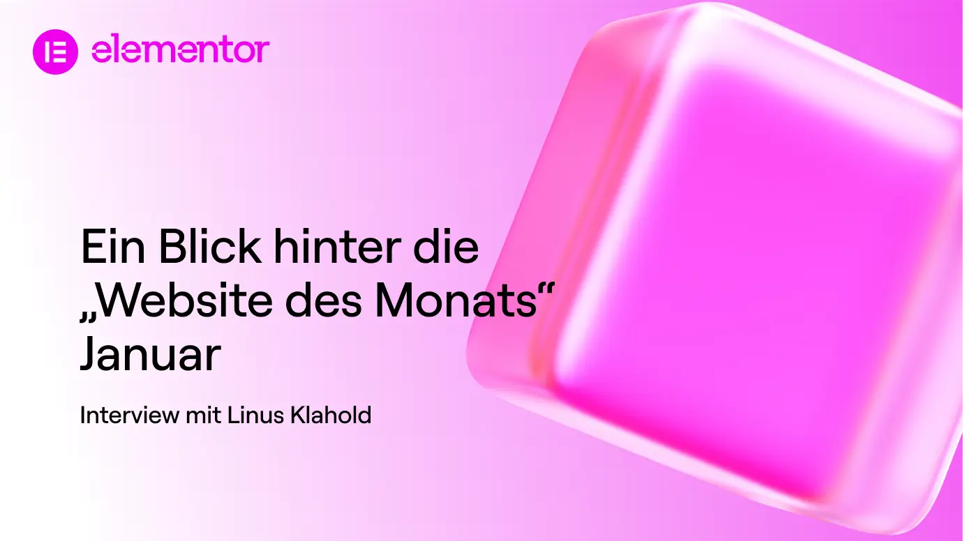 Titelbild für das Gewinner Interview der Website des Monats Januar 2026