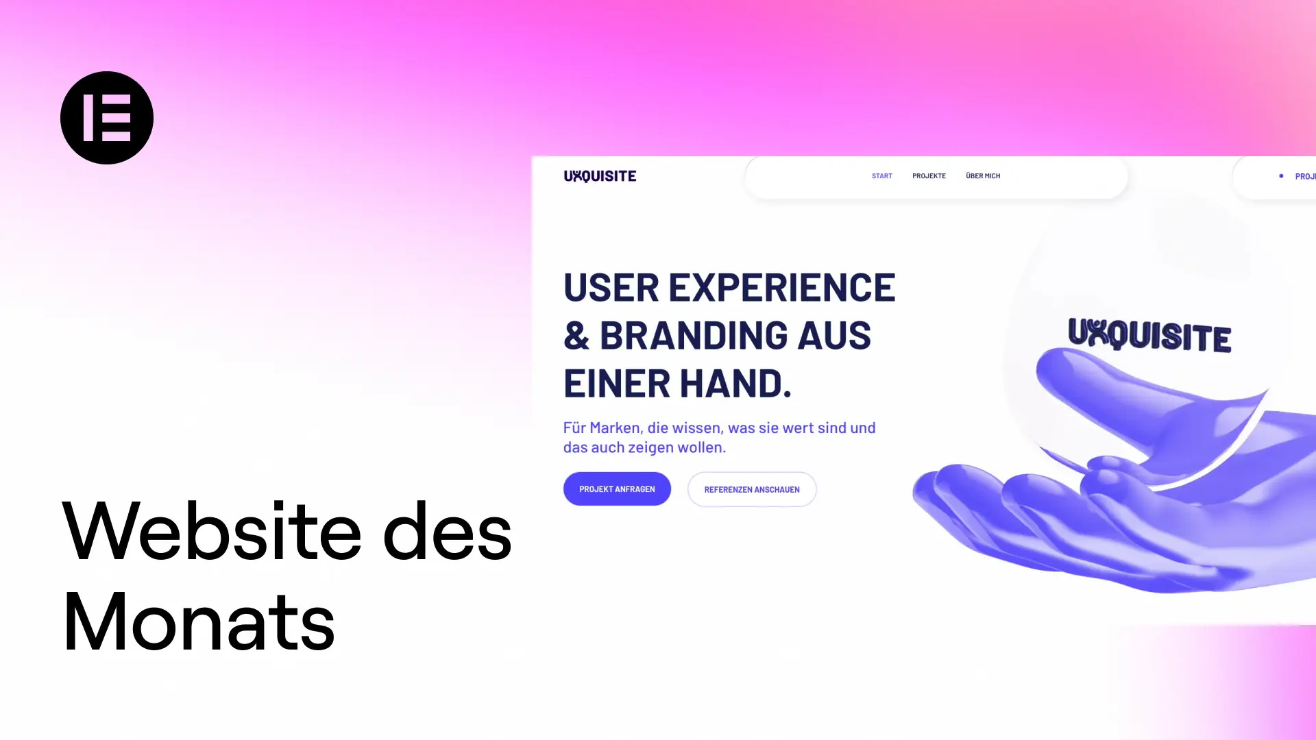 uxquisite design website des monats gewinner