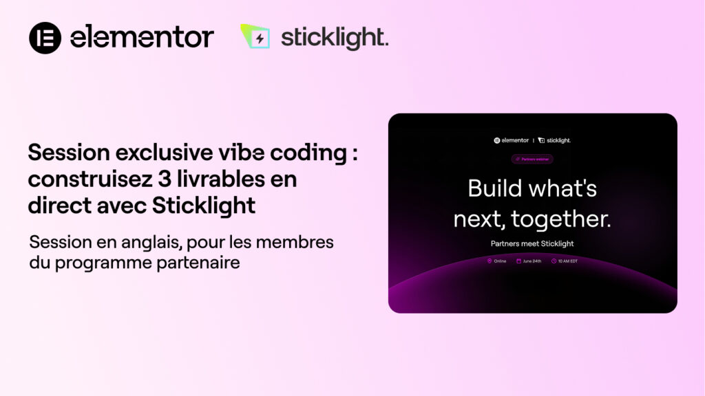 Session exclusive vibe coding : construisez 3 livrables en direct avec Sticklight