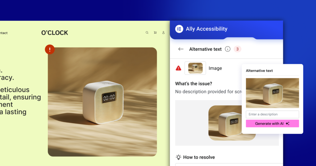 Immagine decorativa che mostra una errore segnalato da Ally Checker di mancanza di alt text su una immagine