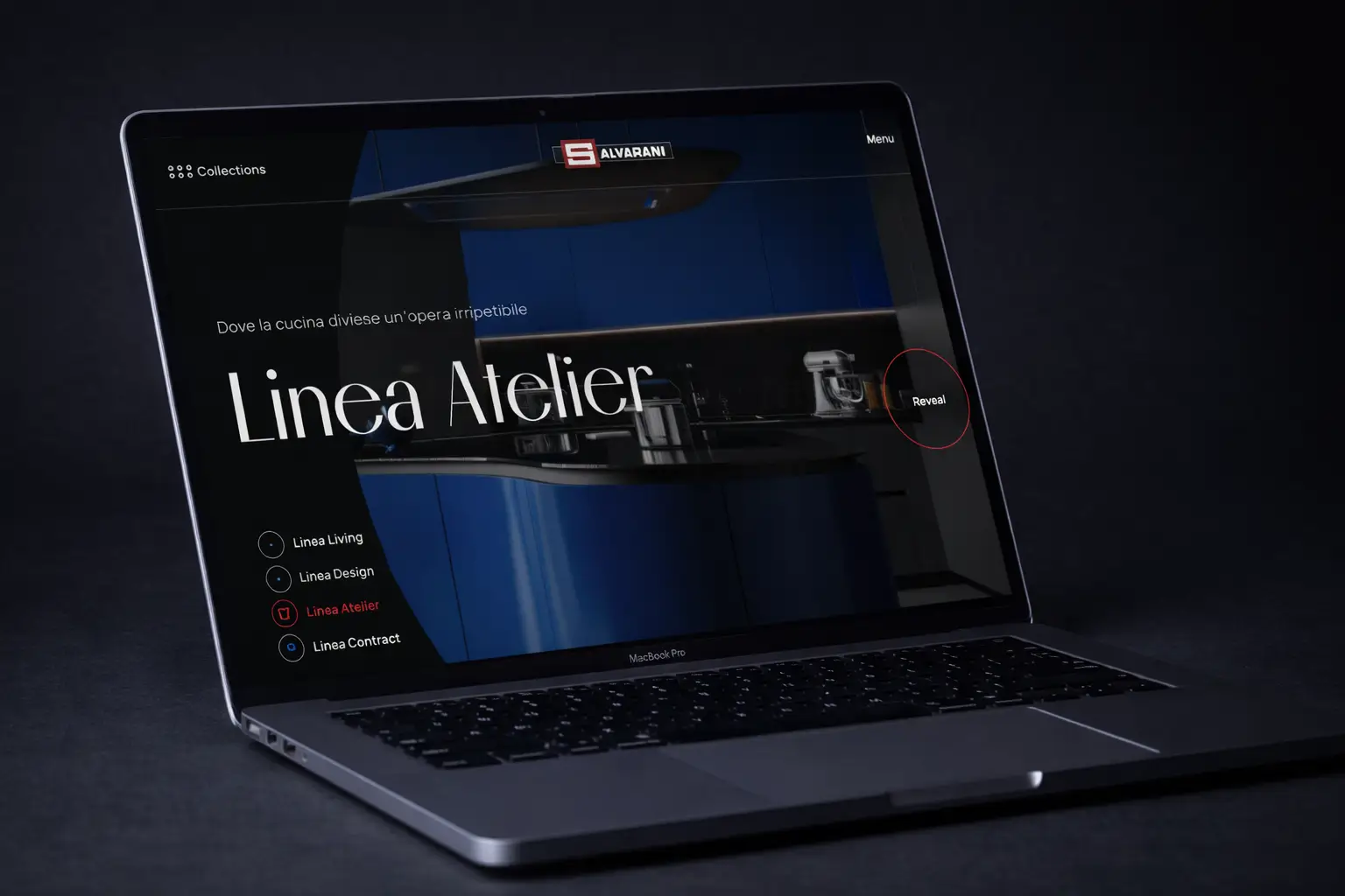 immagine di un laptop in cui è visualizzata una pagina del sito Salvarani