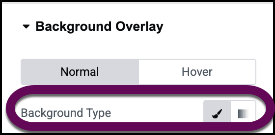 Select a background type