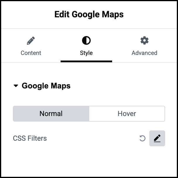 Style tab Google Maps widget 31