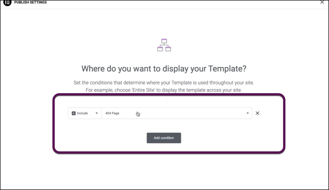 The display conditions of the 404 page