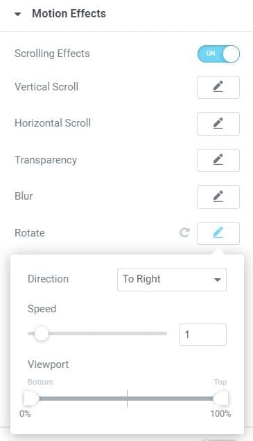 Scrolling Effects - Rotate | Elementor