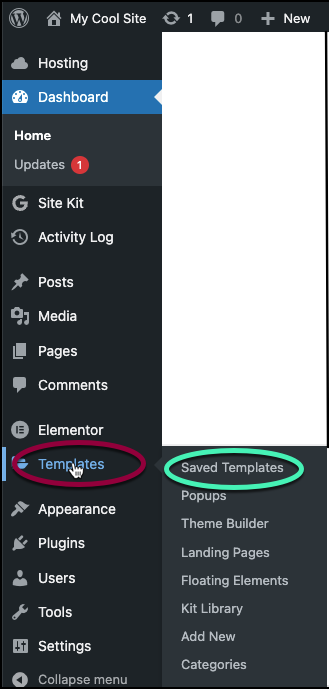 Template saved templates Create a global widget 15