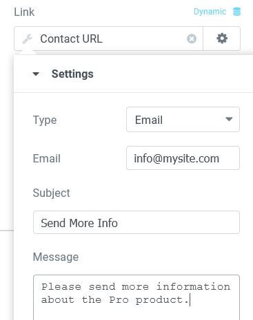 dynamic contact settings How can I create smart links from my widgets? 3