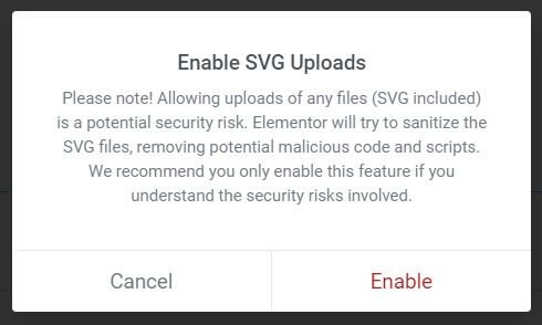 enablesvgwarning Enable SVG Support in Elementor 39