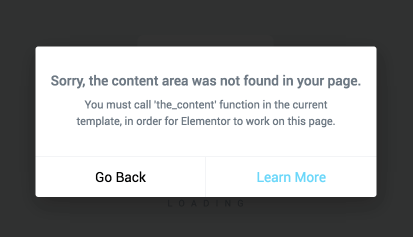 error elementor