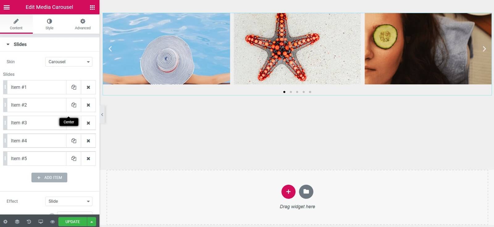 Media Carousel Widget » Elementor