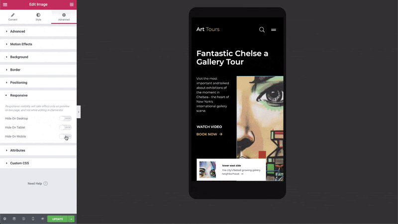 Responsive editing for mobile and tablets | Elementor