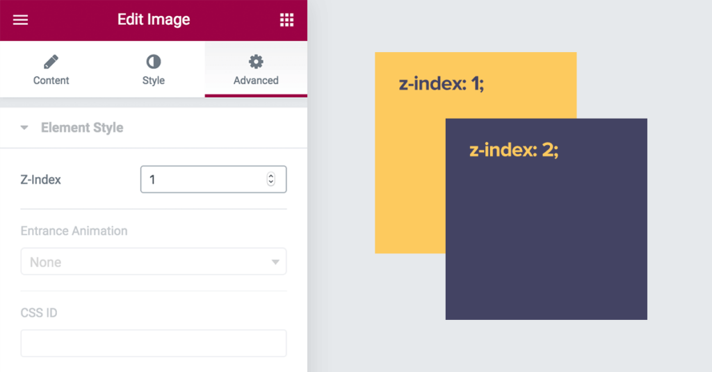 z index Use Z-Index in Elementor 1