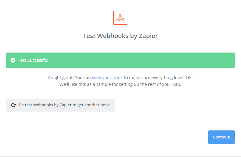 Zapier Webhook ስኬት