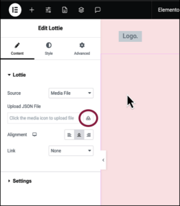 Lottie widget | Elementor
