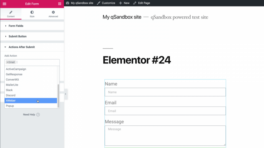 aweber2 Integrate forms with AWeber 1