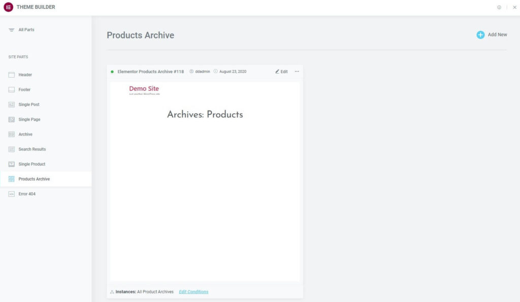 productarchives Create or modify a products archive 54