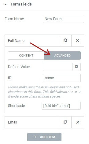 fieldadvtab Add a Subscribe Form using Elementor Pro’s Form Builder 10