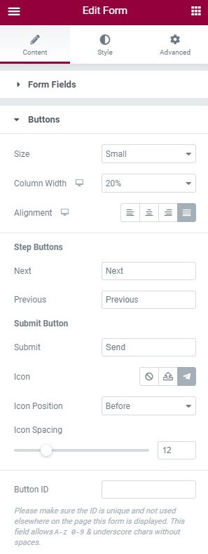 formbuttons Add a Subscribe Form using Elementor Pro’s Form Builder 12