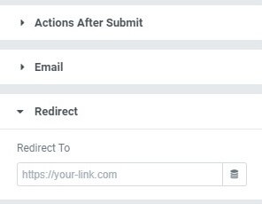 redirectaction Add a Subscribe Form using Elementor Pro’s Form Builder 19