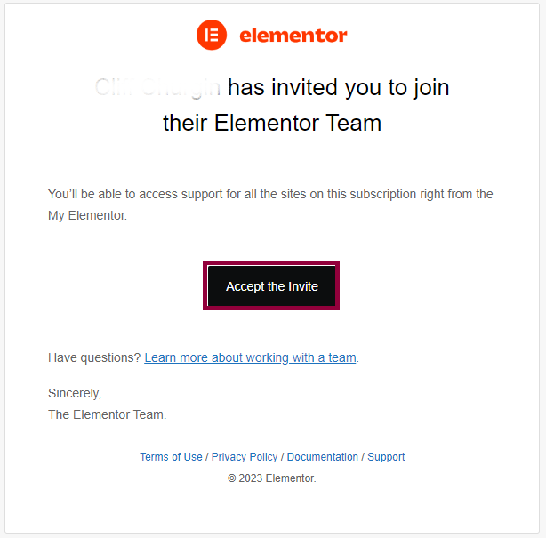 1 The elementor email invitation 1 Add team members to your subscription 12